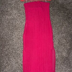 Vibrant Pink Strapless tube Dress NWOT